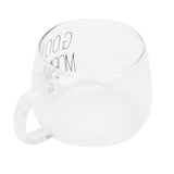 Coffee Cup Transparent Borosilicate Glass Mug with Handle for Milk Tea Cocktail BeverageBlack Label