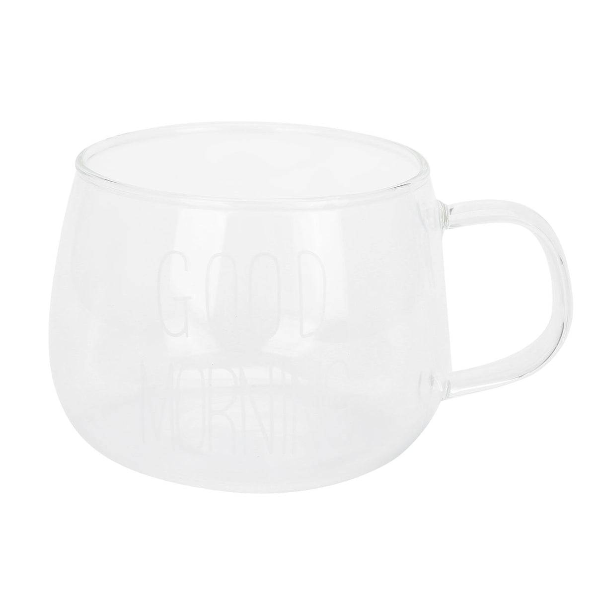 Coffee Cup Transparent Borosilicate Glass Mug with Handle for Milk Tea Cocktail BeverageWhite Label