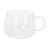 Coffee Cup Transparent Borosilicate Glass Mug with Handle for Milk Tea Cocktail BeverageWhite Label