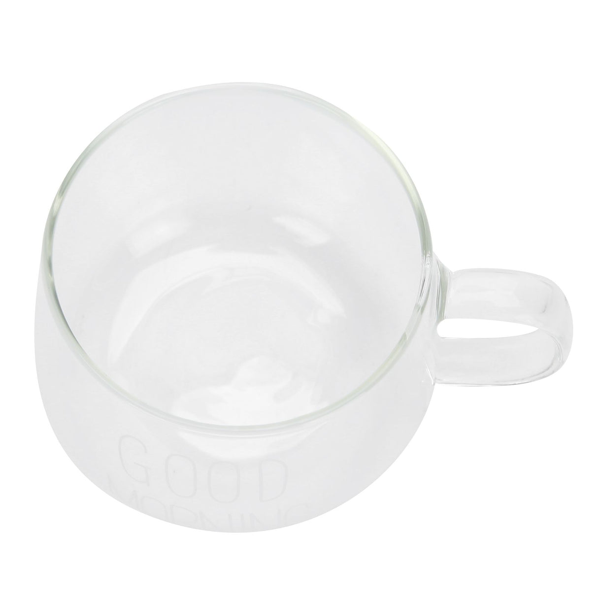 Coffee Cup Transparent Borosilicate Glass Mug with Handle for Milk Tea Cocktail BeverageWhite Label