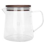 Coffee Pot with Lid HeatResistant Glass Heat Insulation Handle Kettle for Tea Milk Juice(300ml )
