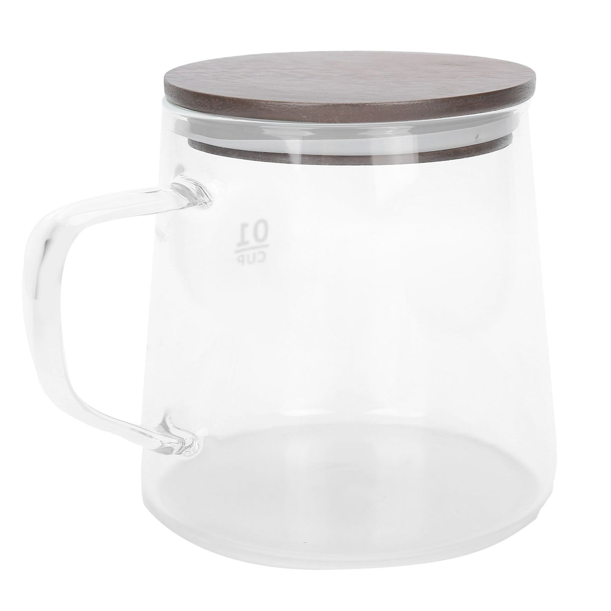 Coffee Pot with Lid HeatResistant Glass Heat Insulation Handle Kettle for Tea Milk Juice(300ml )