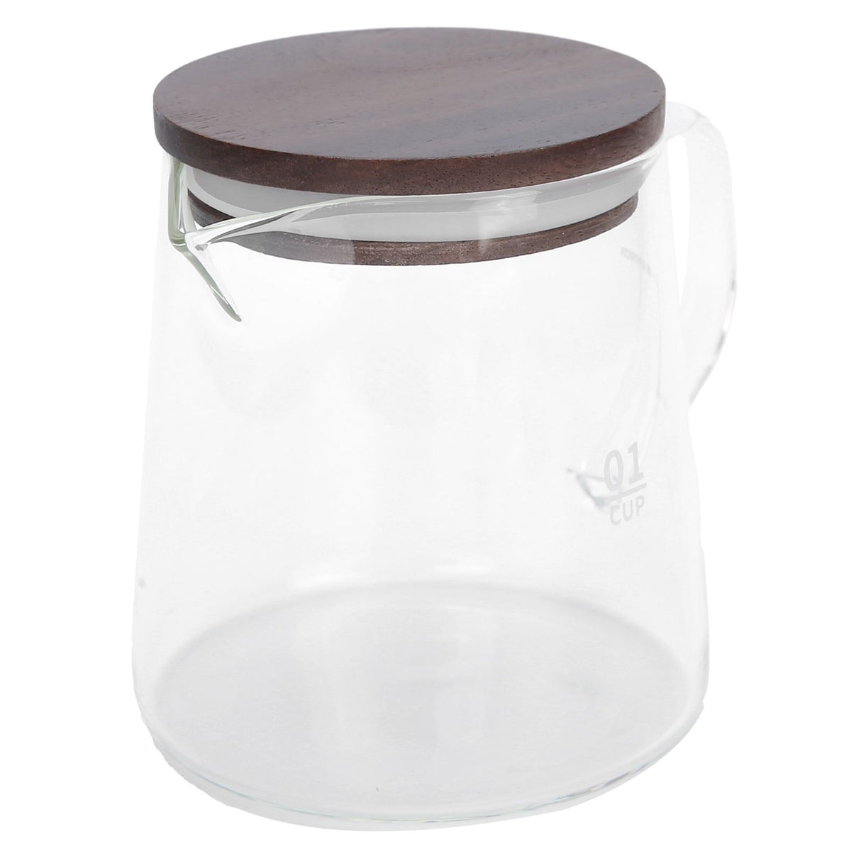 Coffee Pot with Lid HeatResistant Glass Heat Insulation Handle Kettle for Tea Milk Juice(300ml )