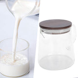 Coffee Pot with Lid HeatResistant Glass Heat Insulation Handle Kettle for Tea Milk Juice(300ml ) - Extra Image