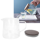 Coffee Pot with Lid HeatResistant Glass Heat Insulation Handle Kettle for Tea Milk Juice(300ml )