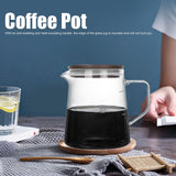 Coffee Pot with Lid HeatResistant Glass Heat Insulation Handle Kettle for Tea Milk Juice(300ml )