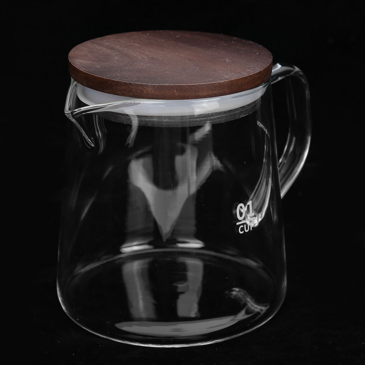 Coffee Pot with Lid HeatResistant Glass Heat Insulation Handle Kettle for Tea Milk Juice(300ml )