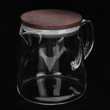 Coffee Pot with Lid HeatResistant Glass Heat Insulation Handle Kettle for Tea Milk Juice(300ml )