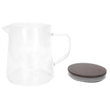 Coffee Pot with Lid HeatResistant Glass Heat Insulation Handle Kettle for Tea Milk Juice(500ml )