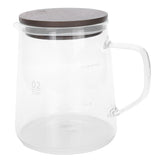 Coffee Pot with Lid HeatResistant Glass Heat Insulation Handle Kettle for Tea Milk Juice(500ml ) - Top-Down View
