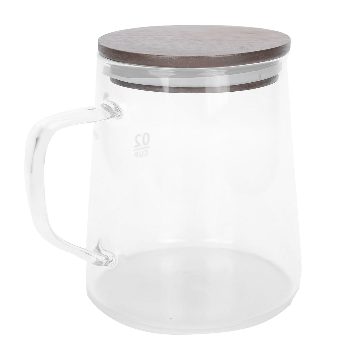 Coffee Pot with Lid HeatResistant Glass Heat Insulation Handle Kettle for Tea Milk Juice(500ml )