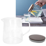 Coffee Pot with Lid HeatResistant Glass Heat Insulation Handle Kettle for Tea Milk Juice(500ml )