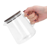 Coffee Pot with Lid HeatResistant Glass Heat Insulation Handle Kettle for Tea Milk Juice(500ml )