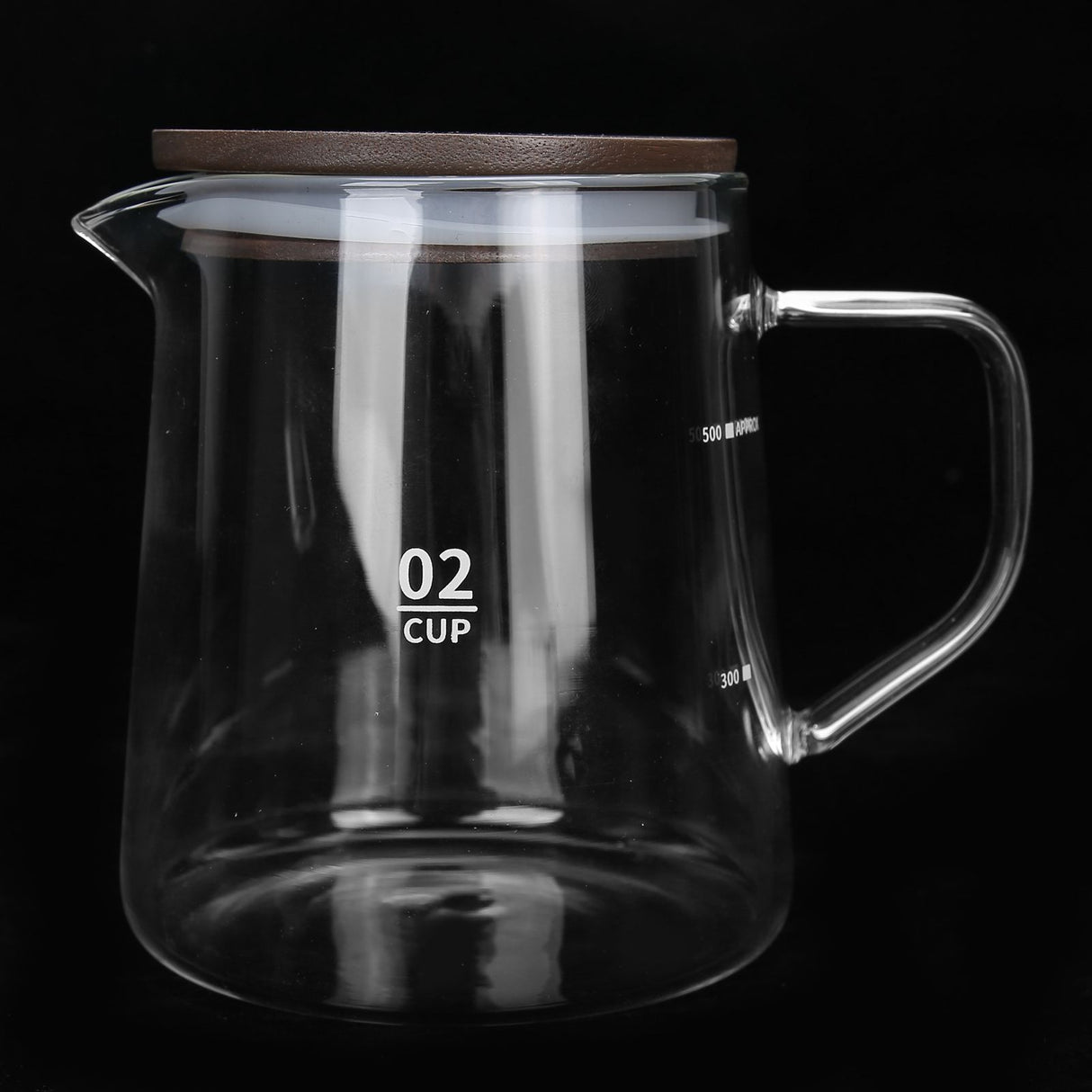 Coffee Pot with Lid HeatResistant Glass Heat Insulation Handle Kettle for Tea Milk Juice(500ml )