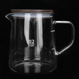 Coffee Pot with Lid HeatResistant Glass Heat Insulation Handle Kettle for Tea Milk Juice(500ml ) - Extra Image