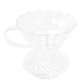 Glass Pour Over Coffee Dripper Cone Filter Cup Coffee Machine Accessories Home Office Use - Top-Down View