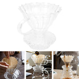 Glass Pour Over Coffee Dripper Cone Filter Cup Coffee Machine Accessories Home Office Use