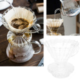 Glass Pour Over Coffee Dripper Cone Filter Cup Coffee Machine Accessories Home Office Use