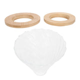 Pour Over Coffee Dripper Cone Filter Cup Coffee Maker Accessories with Wood Base Home Office Use - Front View