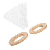 Pour Over Coffee Dripper Cone Filter Cup Coffee Maker Accessories with Wood Base Home Office Use