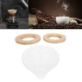 Pour Over Coffee Dripper Cone Filter Cup Coffee Maker Accessories with Wood Base Home Office Use