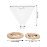 Pour Over Coffee Dripper Cone Filter Cup Coffee Maker Accessories with Wood Base Home Office Use - Extra Image