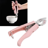 Bowl Gripper Stainless Steel AntiScald AntiSlip Clip Hot Plate Clamp Kitchen Gadget(Pink )