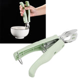 Bowl Gripper Stainless Steel AntiScald AntiSlip Clip Hot Plate Clamp Kitchen Gadget(Green )