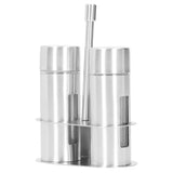 Condiment Container 304 Stainless Steel Seasoning Pots Set with Storage Rack Kitchen Supplies L