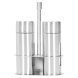 Condiment Container 304 Stainless Steel Seasoning Pots Set with Storage Rack Kitchen Supplies L
