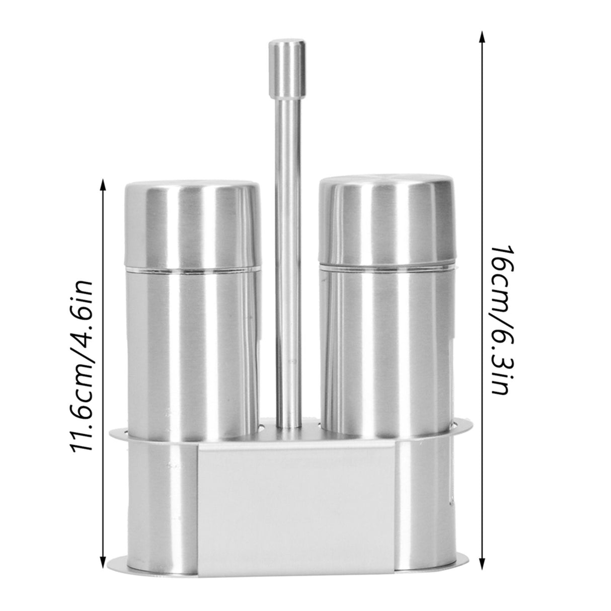 Condiment Container 304 Stainless Steel Seasoning Pots Set with Storage Rack Kitchen Supplies L