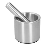 Mortar Pestle Set Stainless Steel Manual Garlic Mill Grinder Crusher Kitchen Tool Gadget