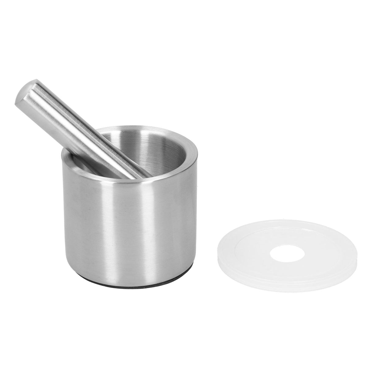 Mortar Pestle Set Stainless Steel Manual Garlic Mill Grinder Crusher Kitchen Tool Gadget