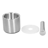 Mortar Pestle Set Stainless Steel Manual Garlic Mill Grinder Crusher Kitchen Tool Gadget - Low Angle