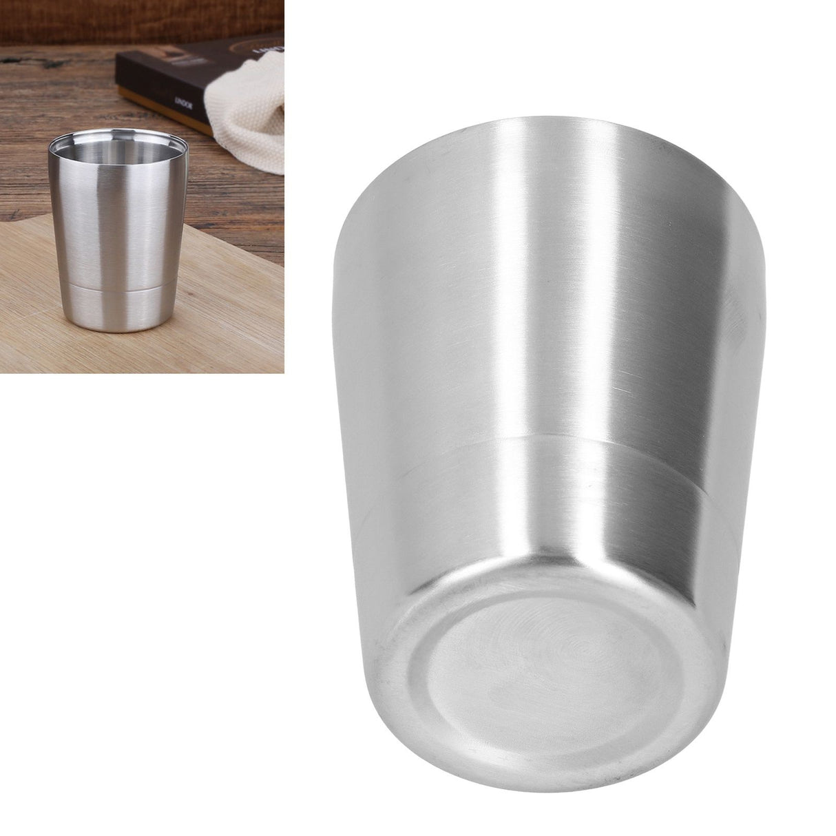 260ml Beer Cup Stainless Steel Water Tea Milk Coffee Cups Mugs for Camping Picnic BBQ