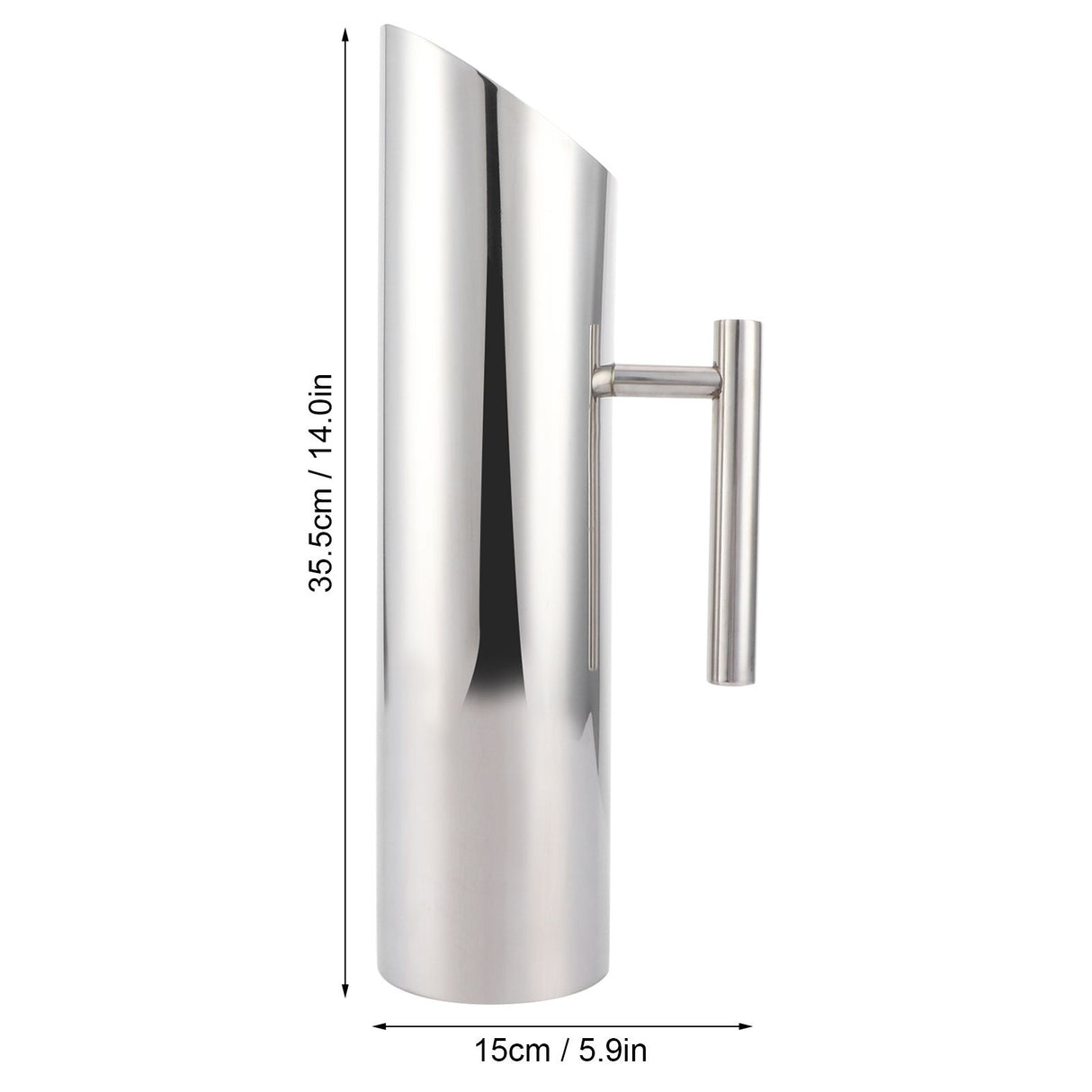 2L Large Capacity Stainless Steel Water Jug Cold Drinking Pitcher Home Hotel Serving Tool