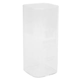 400ml Water Cup Square Heat-Resistant Glass Mug Beverage Milk Breakfast Cup DrinkwareCrown Pattern - Side View
