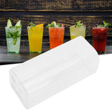 400ml Water Cup Square Heat-Resistant Glass Mug Beverage Milk Breakfast Cup DrinkwareCrown Pattern