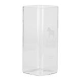 400ml Water Cup Square Heat-Resistant Glass Mug Beverage Milk Breakfast Cup DrinkwareHorse Pattern