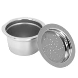 Coffee Capsule Reusable Refillable Coffee Filter Cup with Spoon Brush Fit for Kfee - Top-Down View