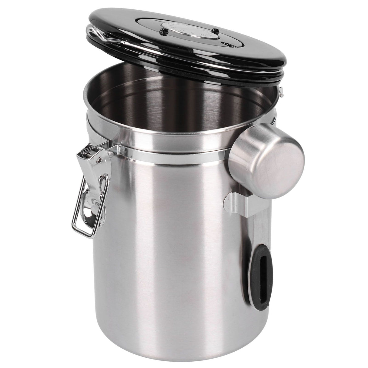 Coffee Bean Container with Exhaust Valve Tea Leaf Storage Canister for Kitchen Use(Silver Spoon 1.8L (Filled 750g Coffee Bean))