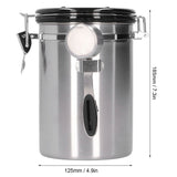 Coffee Bean Container with Exhaust Valve Tea Leaf Storage Canister for Kitchen Use(Silver Spoon 1.8L (Filled 750g Coffee Bean)) - Extra Image
