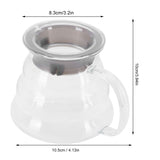 Glass Coffee Server Professional Glass Coffee Carafe Coffee Pot for Bar Kitchen Counter300ml - Extra Image