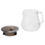 Glass Pour Over Coffee Maker Coffee Pot Kettle for Home Office Cafe Shop Supplies300ml - Close-Up Angle