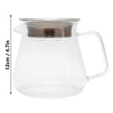 Glass Pour Over Coffee Maker Coffee Pot Kettle for Home Office Cafe Shop Supplies500ml
