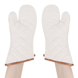 1Pair Heat Resistant Gloves Microwave Oven Mitts Cooking Tools for Home Restaurant - Low Angle