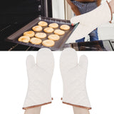 1Pair Heat Resistant Gloves Microwave Oven Mitts Cooking Tools for Home Restaurant - Extra Image