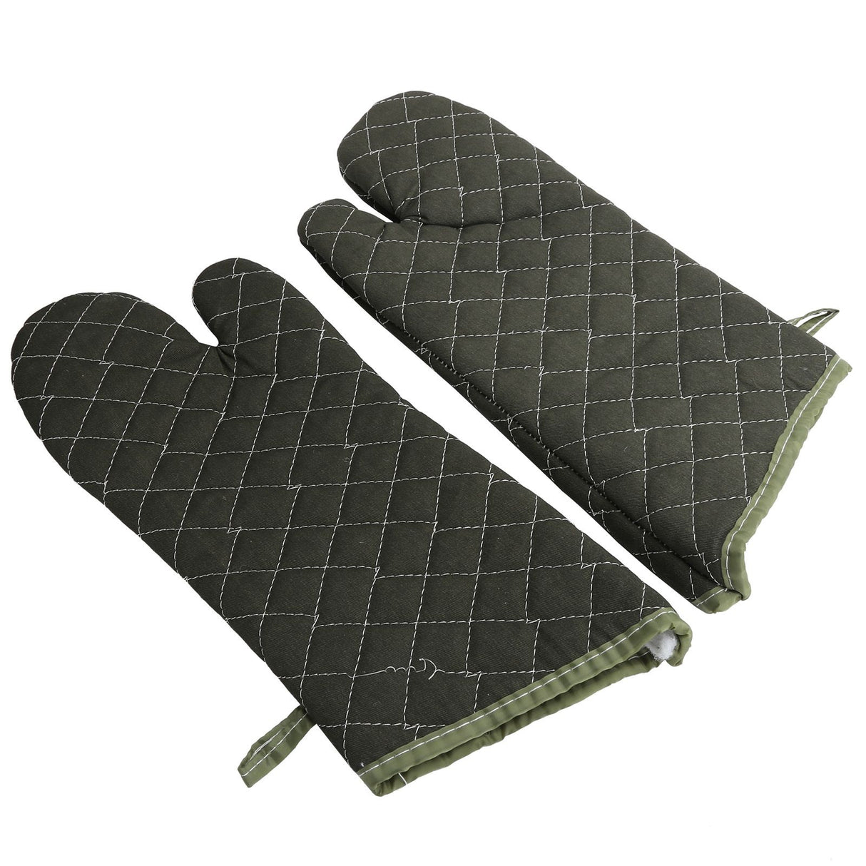 Baking Gloves Green Cotton Thick Heat Resistant Gloves for Electric Oven Kitchen Accessory