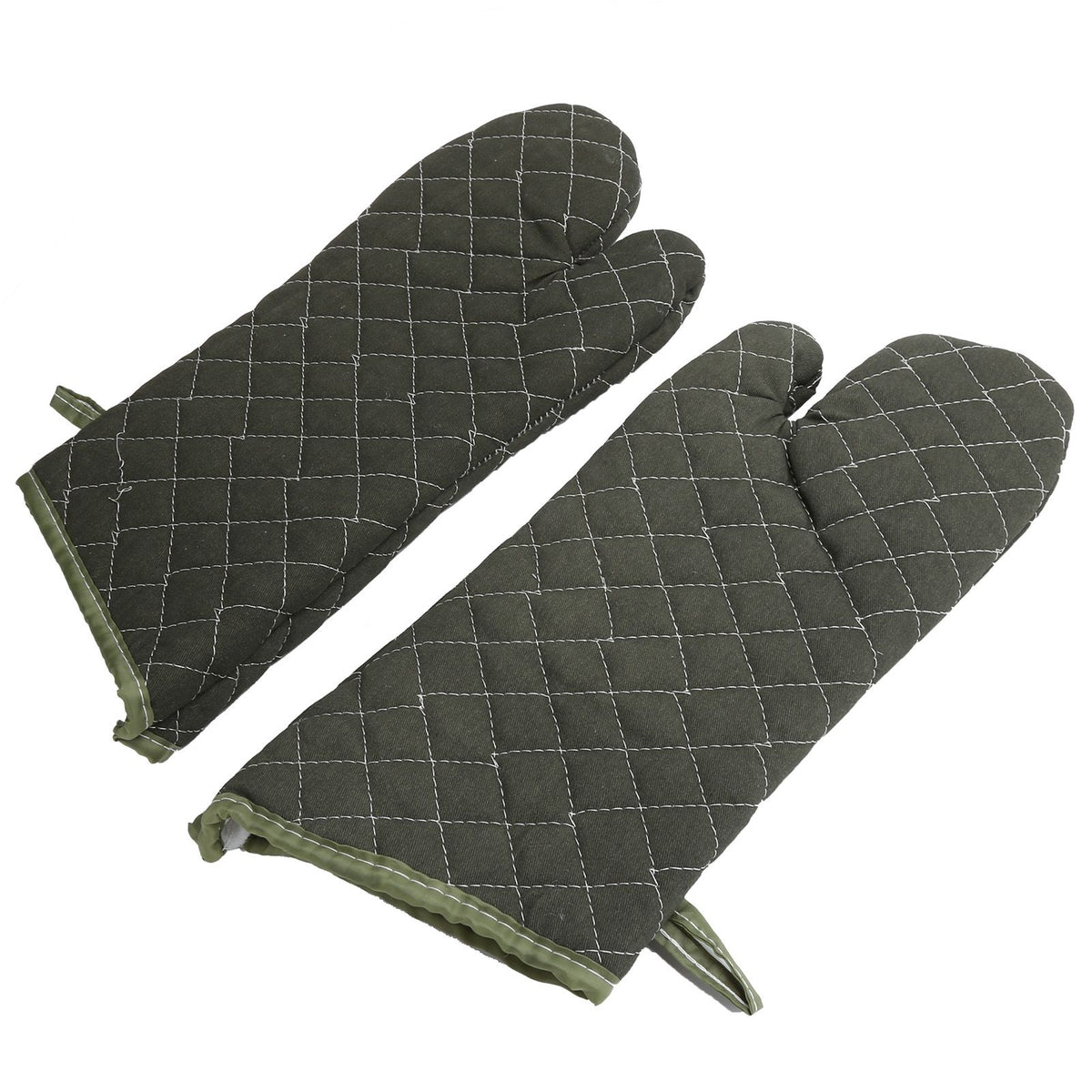 Baking Gloves Green Cotton Thick Heat Resistant Gloves for Electric Oven Kitchen Accessory
