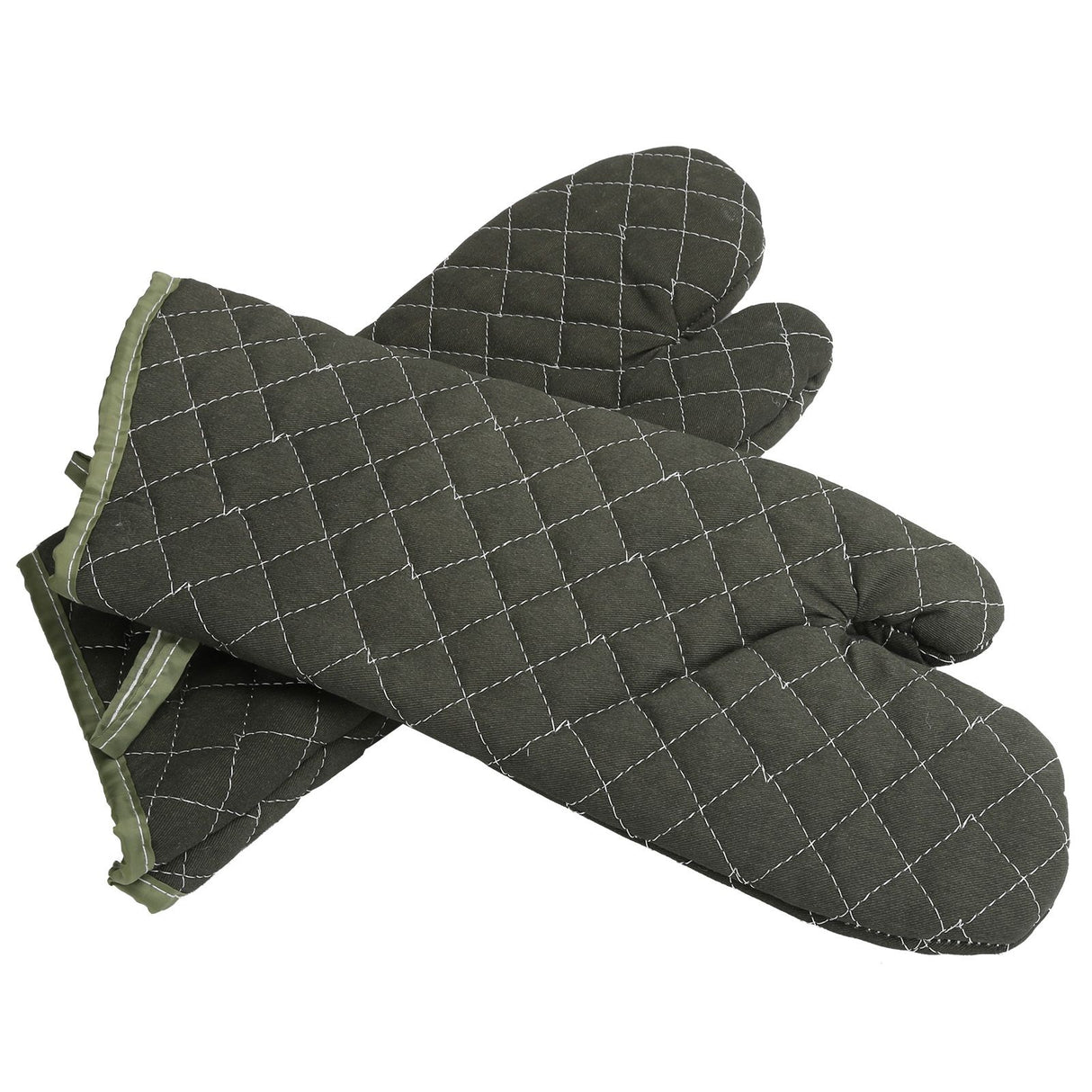 Baking Gloves Green Cotton Thick Heat Resistant Gloves for Electric Oven Kitchen Accessory